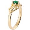 Knot Engagement Ring Rose Gold and Emerald ENG17 Catalogue