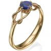 Celtic Engagement Ring Yellow Gold and Sapphire ENG10 Catalogue