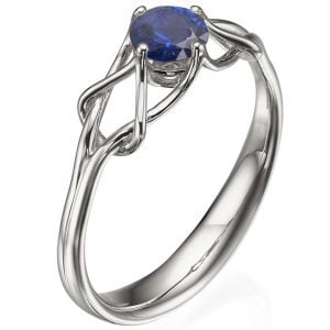 Celtic Engagement Ring Platinum and Sapphire ENG10 Catalogue