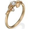 Leaves Engagement Ring #14B Yellow Gold and Diamond Catalogue
