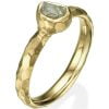 Chiseled Raw Diamond Engagement Ring Yellow Gold