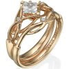 Celtic Bridal Set White Gold and Princess Cut Diamond ENG9 Catalogue