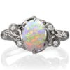 Opal and Diamonds Engagement Ring White Gold 17 Catalogue
