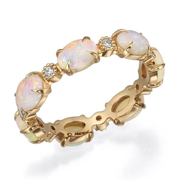 Rose Gold Opal Eternity Ring