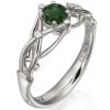Celtic Engagement Ring Rose Gold and Emerald ENG9 Catalogue