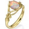 Opal and Diamonds Engagement Ring White Gold 9 Catalogue