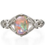 Platinum Opal Engagement Ring