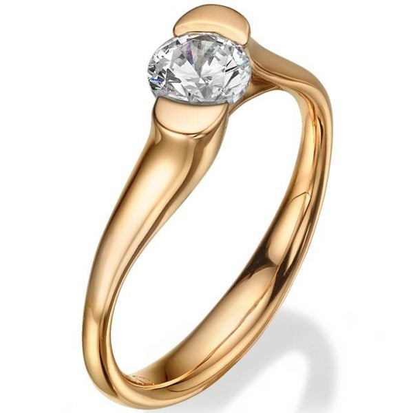 Tension Set Engagement Ring Rose Gold and Diamond Catalogue