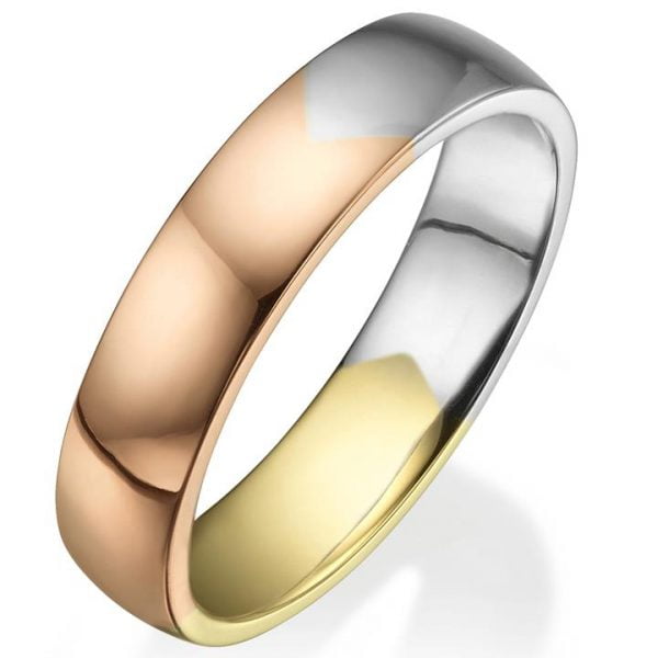 Tricolor Comfort Fit Wedding Band Catalogue