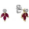 Vintage Earrings Platinum and Marquise Cut Rubies Catalogue