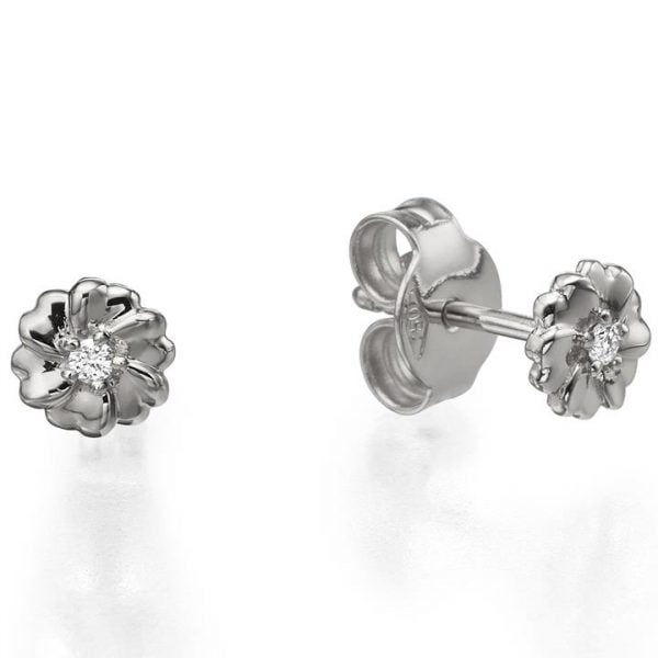 Flower Earrings White Gold and Diamonds 2 Catalogue