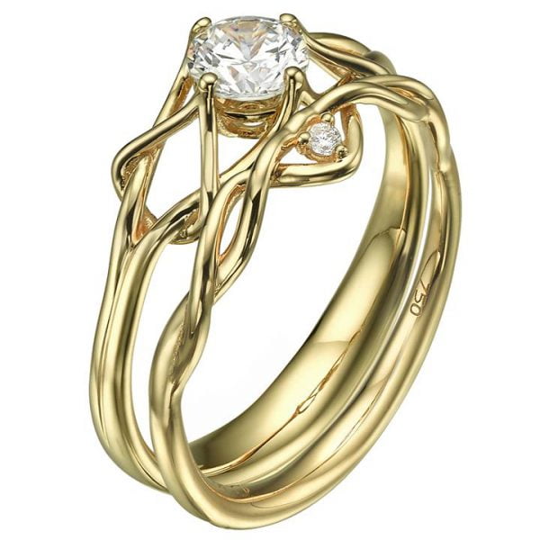 Celtic Bridal Set Yellow Gold and Diamonds ENG10 Catalogue