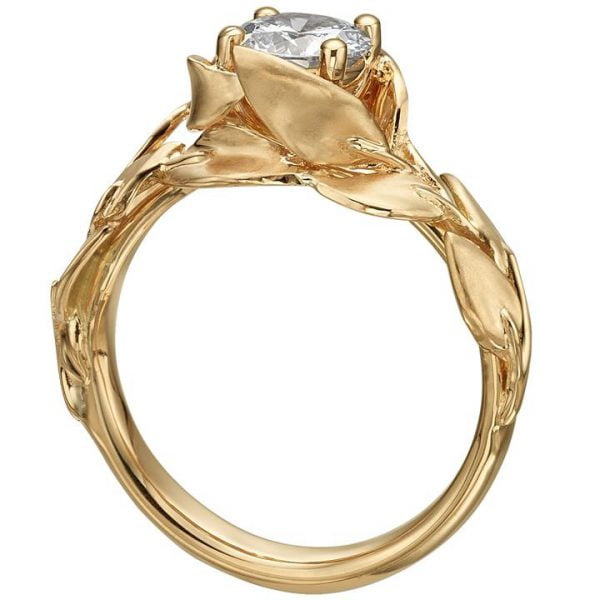 Leaves Engagement Ring #7 Rose Gold and Diamond Catalogue