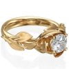 Leaves Engagement Ring #7 Yellow Gold and Moissanite Catalogue
