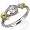 Twig and Leaf Engagement Ring Yellow Gold and Moissanite 31 Catalogue