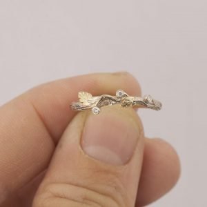 Twig and Leaf Wedding Band Yellow Gold 31 Catalogue