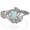 Twig and Leaves Opal Engagement Ring Platinum 3 Catalogue