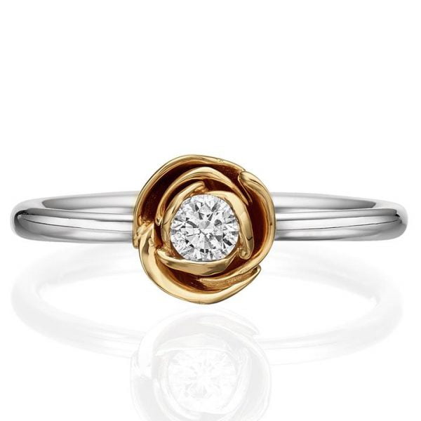 Rose Engagement Ring Rose Gold and Moissanite 7 Catalogue