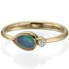 Opal and Diamond Yellow Gold Ring