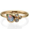 Opal and Raw Diamonds Yellow Gold Ring 7 Catalogue