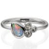 Opal and Diamond White Gold Ring 5 Catalogue
