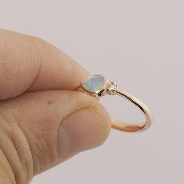 Opal and Diamond Platinum Ring 5 Catalogue