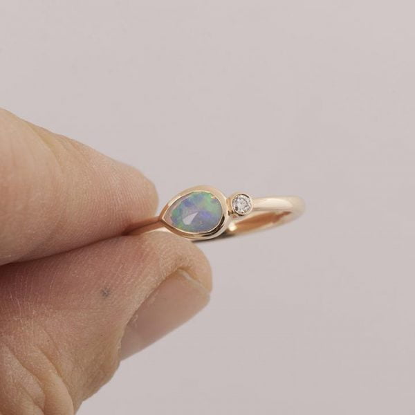 Opal and Diamond Rose Gold Ring 5 Catalogue