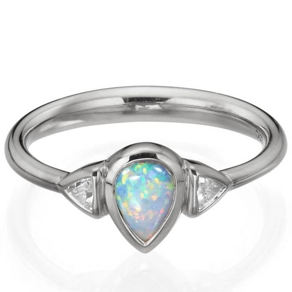 Opal and Diamonds Platinum Ring 11 Catalogue
