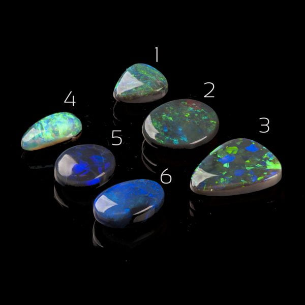 Black Opal and Diamonds White Gold Ring Catalogue