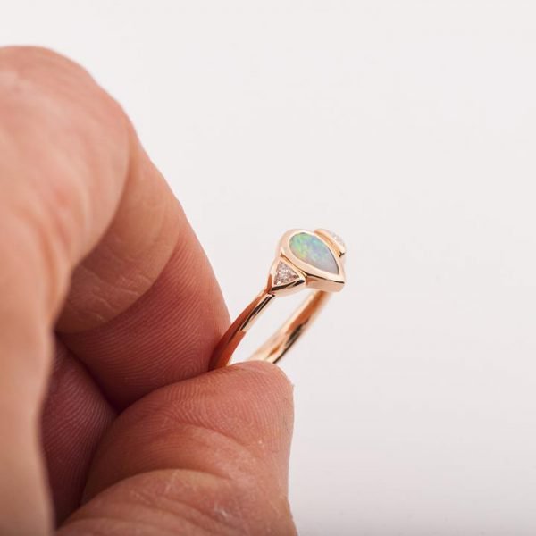 Opal and Diamonds Rose Gold Ring 11 Catalogue