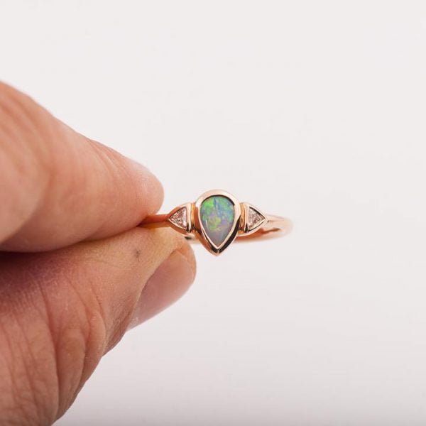 Opal and Diamonds White Gold Ring 11 Catalogue