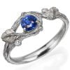 Twig and Leaf Engagement Ring Rose Gold and Sapphire 31 Catalogue