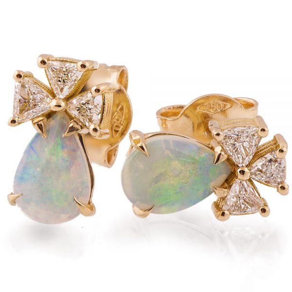 Opal Earrings Rose Gold and Diamonds Catalogue