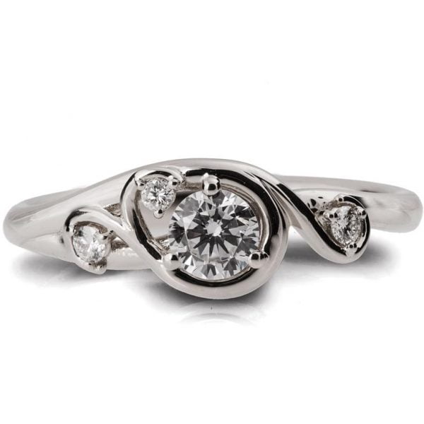 Knot Engagement Ring Platinum and Moissanite 41 Catalogue