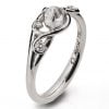 Raw Diamond Engagement Ring White Gold