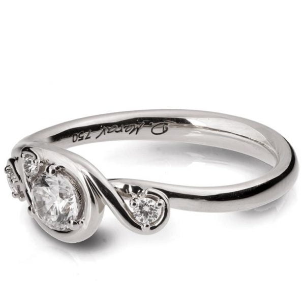 Knot Engagement Ring White Gold and Moissanite 41 Catalogue
