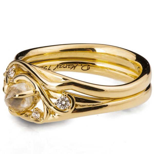 Raw Diamond Bridal Set Yellow Gold 41 Catalogue