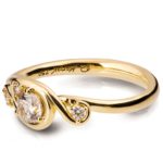 Knot Engagement Ring Yellow Gold and Diamond 3