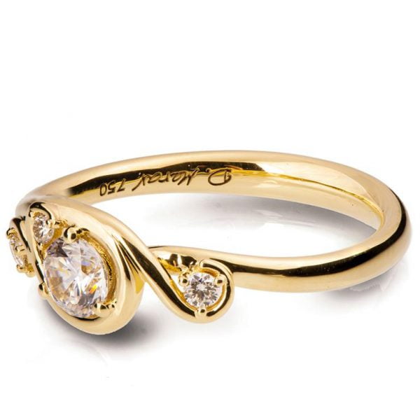 Knot Engagement Ring Yellow Gold and Moissanite 41 Catalogue