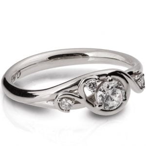 Knot Engagement Ring White Gold and Moissanite 41 Catalogue