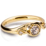 Knot Engagement Ring Yellow Gold and Diamond