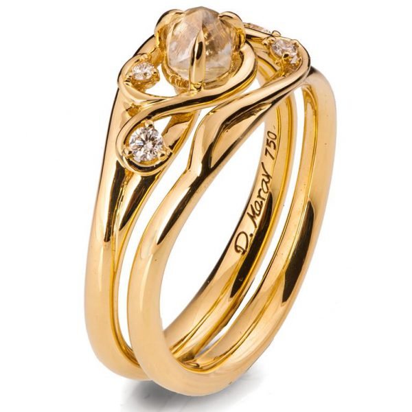 Raw Diamond Bridal Set Yellow Gold 41 Catalogue