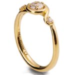 “Knot Engagement Ring” Yellow Gold and Diamonds 5