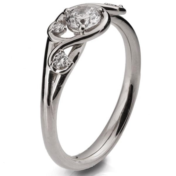 Knot Engagement Ring Platinum and Moissanite 41 Catalogue