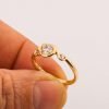 Knot Engagement Ring Yellow Gold and Diamond 5