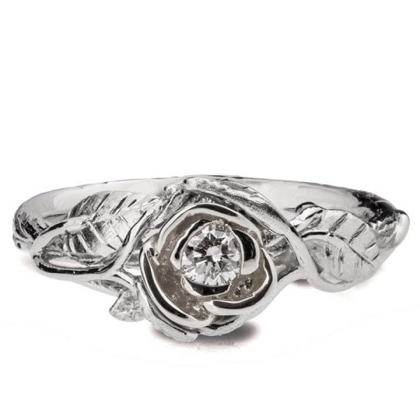 Rose Engagement Ring #3 White Gold and Diamond Catalogue
