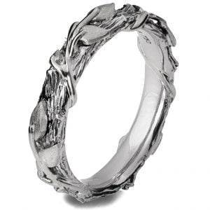 Twig and Leaves Wedding Band White Gold 13 Catalogue