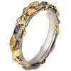 Twig and Leaves Wedding Band Yellow Gold