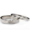 His & Hers Wedding Rings, Hammered Mobius Wedding Bands Platinum Catalogue