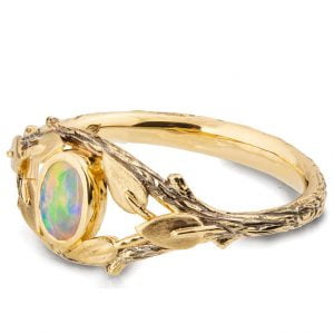 Twig and Leaves Australian Opal Ring